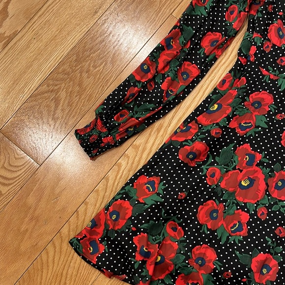 Free People polka dot floral keyhole front dress - Picture 6 of 8